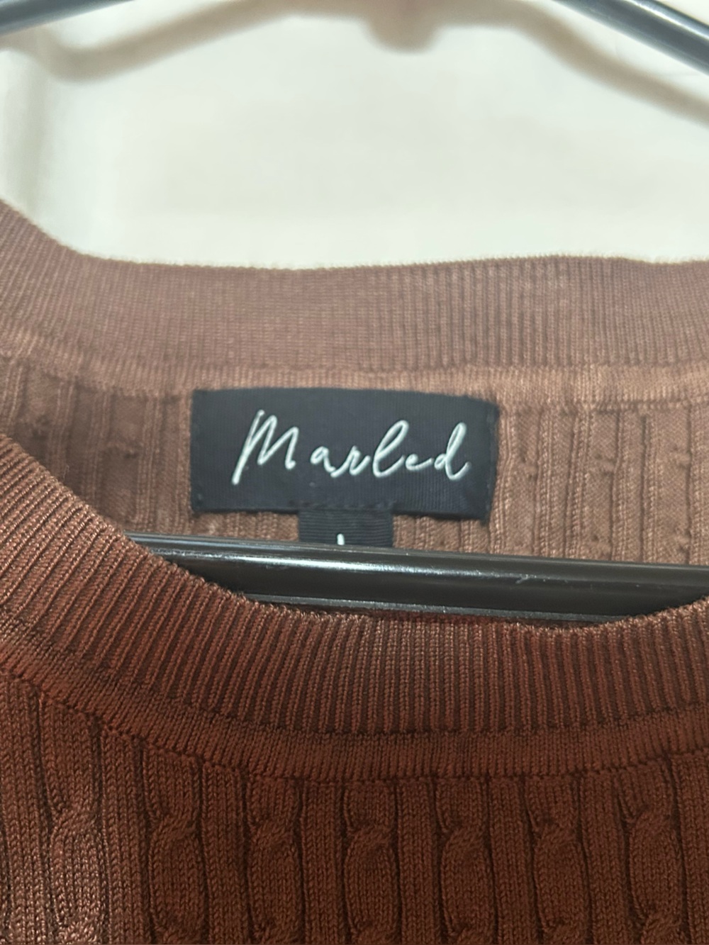 MARBLE Brown Ribbed Knit Tank - Picture 2 of 2